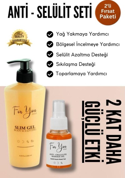 Slim Jel , Sıkılaştırıcı, Toparlayıcı, Selülit Karşıtı Jel & Anti Selülit Masaj Yağı Set
