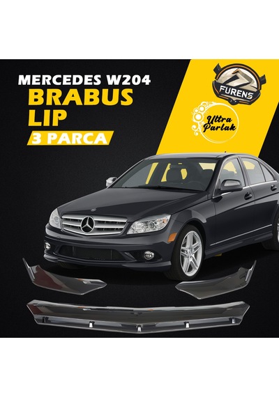 Mercedes Benz W204 2007-2014 Uyumlu Ön Lip 3 Parça Kanatlı Lip