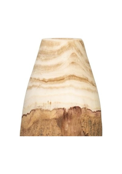 Co-op 33 Cm H Oyma Paulownia Ahşap Canlı Kenar Her Biri Değişecektir Vazo, 32 Cm, Kahverengi Şefaf