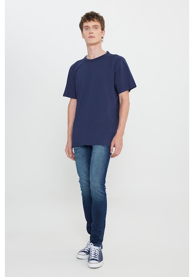 Regular Fit Normal Kesim Bisiklet Yaka %100 Pamuk Lacivert Tişört Navy Regular Fit Normal Kesim Bisiklet Yaka %100 Pamuk Lacivert Tişört Navy