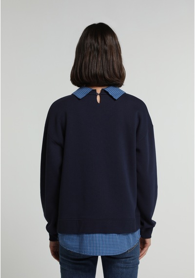 Colin's Colins Regular Fit Shirt Neck Kareli Kadın Lacivert Sweatshirt Cl1084136 Q1.v2 Nav Colin's Colins Regular Fit Shirt Neck Kareli Kadın Lacivert Sweatshirt Cl1084136 Q1.v2 Nav