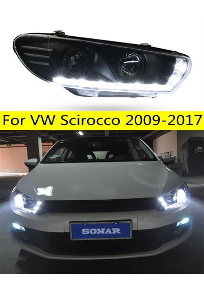 Vw Scirocco 2010-2011 Siyah Sonar Ledli Ön Far