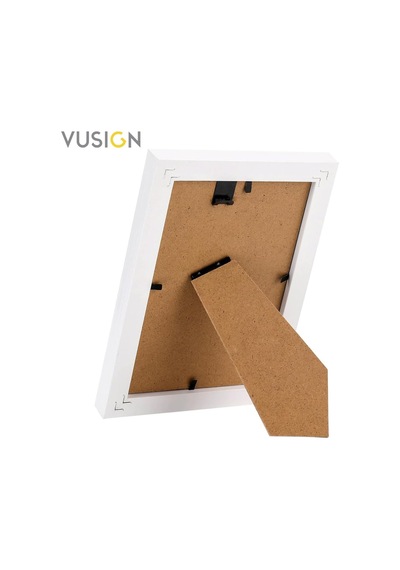Vs656-wh Mdf Fotoğraf Çerçevesi 15x20 Cm Beyaz Kabartmalı Çerçeve Masaüstü Ve Duvar Askılı