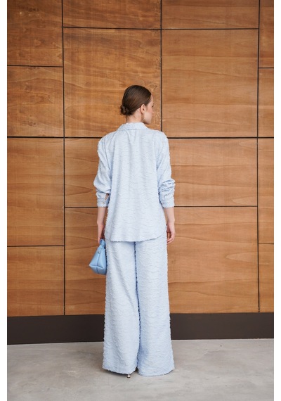Verymoda Jakarlı Dukuma Pantolon F2020 Mavi