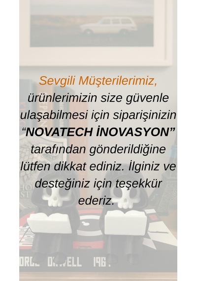 Kitap Okuyan Kurukafa Dekoru Masaüstü Obje Dekoratif Figür Yılbaşı Hediye Alternatifi