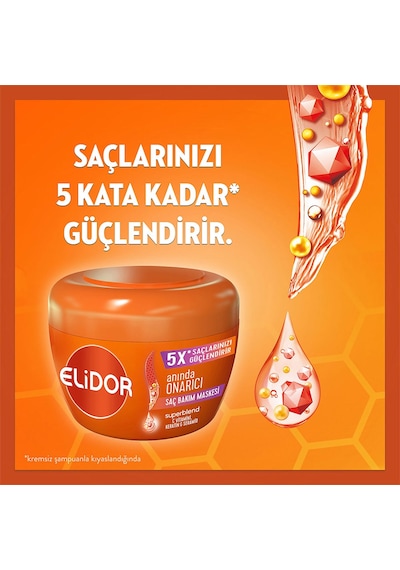 Elidor Saç Bakım Maskesi Anında Onarıcı 160 Ml X2