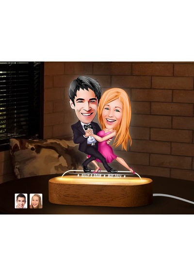 Bk Gift Kişiye Özel Sevgili Karikatürlü Dekoratif 3d Biblo Led Işıklı Gece Lambası-12, Düğün Hediyesi, Yıl Dönümü Hediyesi Kobitmeyen138287 Bk Gift