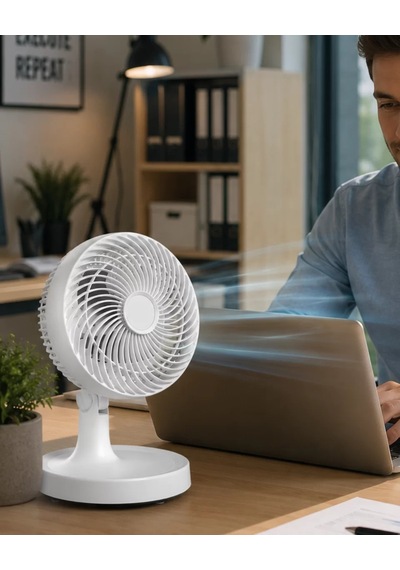 Kompakt Mini Fan Otomatik Salınımlı Sessiz Masaüstü Vantilatör
