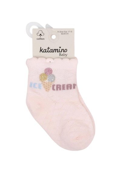Katamino Togo Aks Kız Bebek Çorap 43018 Pembe