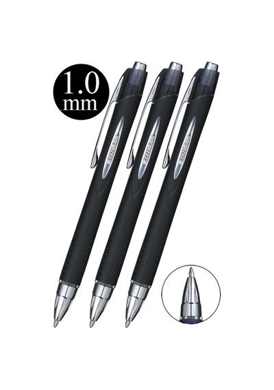Siyah Jel Uçlu Pilot Kalem 3 Adet Uniball Jetstream Sxn-210 1.0 Mm Basmalı Pilot Kalem Roller Uçlu Likit Mürekkepli