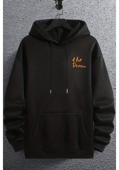 Uyguntarz The Dream Baskılı Unisex Oversize Sweatshirt siyah