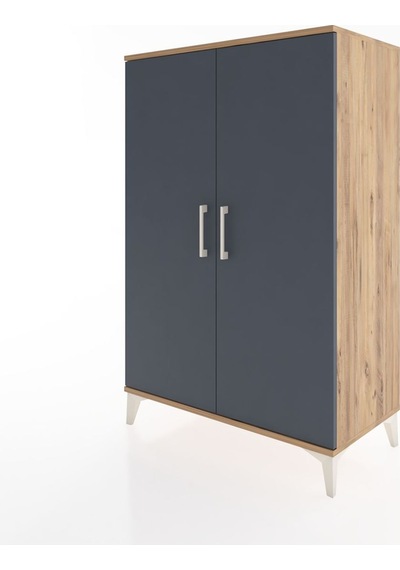 Hyperion Dolap 2 Raflı 2 Kapaklı Tek Askılı 88x44x134 Çam-ant... Çam