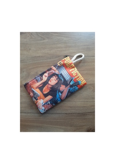 Owl Bag Pulp Fiction Desenli Tasarım Cüzdan Kalemlik Çanta Düzenleyici Diğer