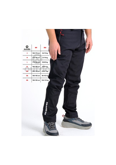 Outdo Premium Softshell Motorsiklet Pantolonu Siyah Polar Buff Hediyeli Diğer