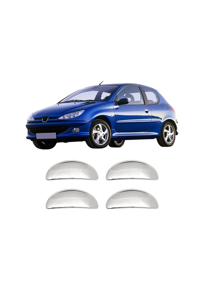 Peugeot 206 Uyumlu 1996-2012 Krom Kapı Kolu 4 Kapı Paslanmaz  Çelik