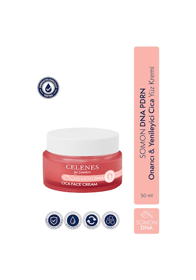 Celenes By Sweden Somon Dna Pdrn Onarıcı & Yenileyici Cica Yüz Kremi, 50 Ml