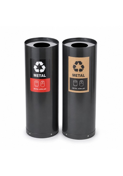 2 Li Sıfır Atık Kutusu Sak-502 Metal Geri Dönüşüm Ünitesi Hey Çelik