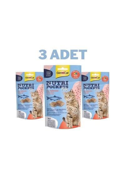 Gimcat Nutripockets Somonlu Kedi Ödülü 3 x 60 G