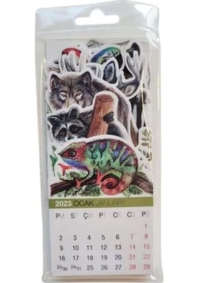 Akademi Çocuk 73x16 Cm World Of Animals 2022 2023 Takvim
