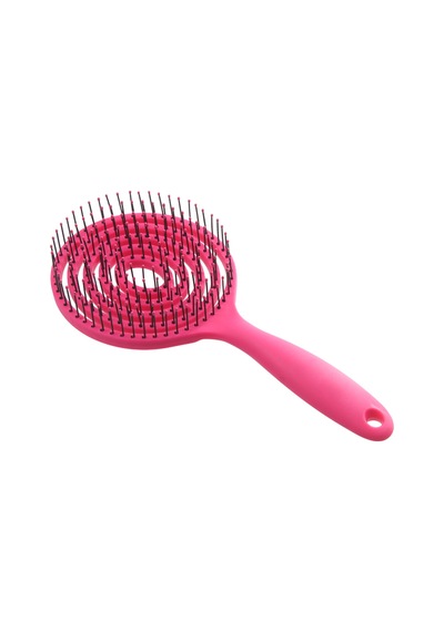 Beauty Lolipop Saç Fırçası - Yuvarlak, 3d Esnek, Saç Açma Ve Tarama Fuşya