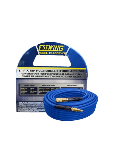 Tr E1450pvcr Hibrit Hava Hortumu, Pvc/kauçuk, Npt Endüstriyel Armatür, Pirinç Ve Evrensel Hızlı Bağlantı Bağlan