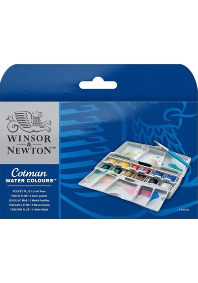 Cotman 12 Renk Tablet Suluboya Çok Renkli