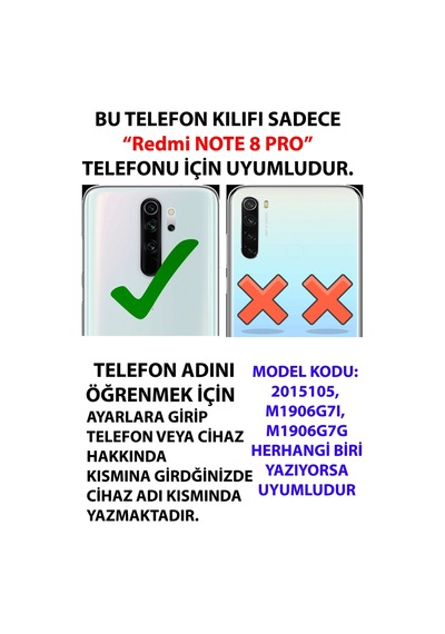 Redmi Note 8 Pro Uyumlu Mustafa Kemal Atatürk Kolajları Baskılı Silikon Kılıf