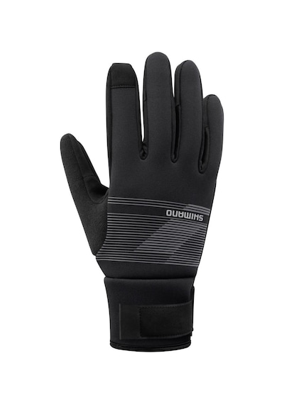 Shimano Windbreak Thermal Uzun Parmak Eldiven Metalik Gri M Siyah