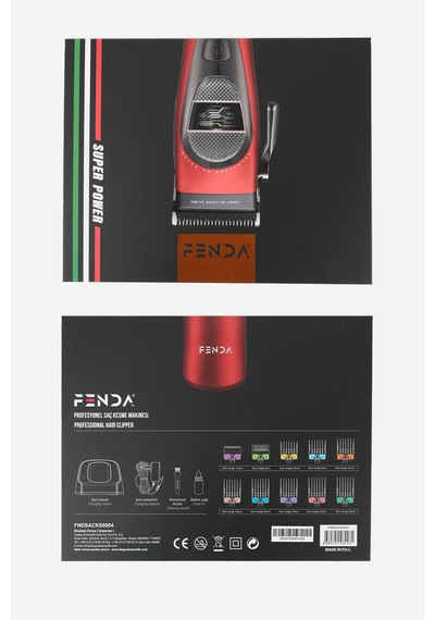 Fenda Profesyonel Saç Sakal Kesme Tıraş Makinesi 9500 Rpm Devir Fndsacks0004rd 180 Dk