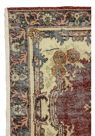 Bohem Stil Vintage Halı Özel Tasarım Yeni Anadolu Koleksiyonu Doğal Yün Halı Kırmızı