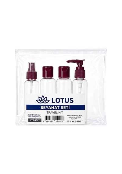 Ayrex Lotus Şeffaf Seyahat Seti, 4 Parça