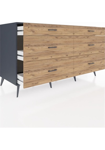 Kronos Konsol 6 Çekmeceli 176x59x99 Antrasit-antrasit/çam Antrasit-antrasit/çam Kronos Konsol 6 Çekmeceli 176x59x99 Antrasit-antrasit/çam Antrasit-antrasit/çam
