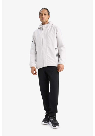 Defacto Defactofit Su İtici Regular Fit Kapüşonlu Fermuarlı Yağmurluk C6047ax25augr522 Gri Defacto Defactofit Su İtici Regular Fit Kapüşonlu Fermuarlı Yağmurluk C6047ax25augr522 Gri
