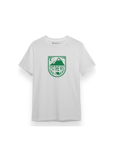 Into The Wild Beyaz Kısa Kol Erkek Tshirt 001