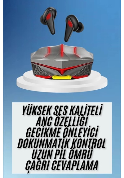 Dokunmatik Kontrol Tws Işıklı Kulakiçi Bluetooth Kulaklık Kablosuz Oyuncu Kulaklığı Yeni Nesil Standart