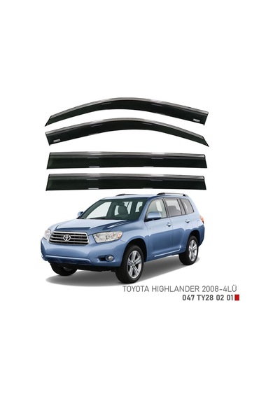 Toyota Highlander Kromlu Cam Rüzgarlığı Niken 2008+