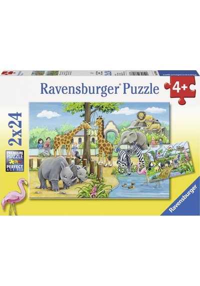 Ravensburger Puzzle 2 x 24 Parça Zoo 078066