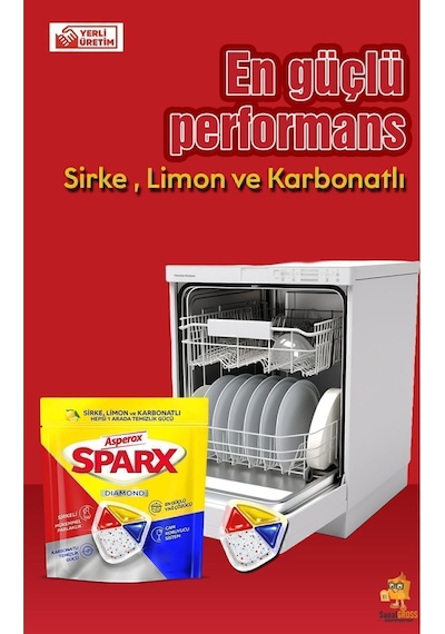 Sparx Bulaşık Makinesi Kapsülü 20'li X 3 Paket 60 Yıkama