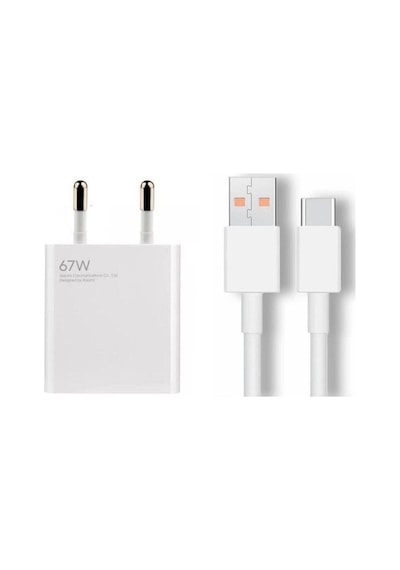 Wellstore Xiaomi Uyumlu 67w Hızlı Şarj Aleti Adaptörü + Kablo Seti Mi 67w Xiaomi