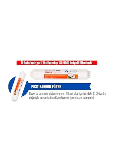 Aquafit Kapalı Kasa Su Arıtma Cihazı Iki Tarafı Çubuklu 4'lü Filtre Seti