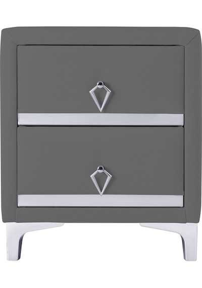Doppia Linea Silver Iki Çekmeceli Gri Komodin- Kumaş Döşemeli Yatak Odası 2 Çekmeceli Komodin Modeli Doppia Linea Silver Iki Çekmeceli Gri Komodin- Kumaş Döşemeli Yatak Odası 2 Çekmeceli Komodin Modeli