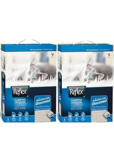 Reflex Sensitive Kokusuz Kedi Kumu 6 Lt 2'li Set Reflex Sensitive Kokusuz Kedi Kumu 6 Lt 2'li Set