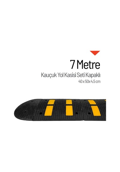 Kauçuk Hız Kesici, Yol Kasisi Eko 4 Bantlı - 7 Metre Set-3962