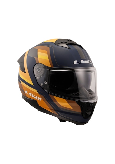 Ls2 Stream 2 Vintage Kask Kahverengi - Mat Navy Mavi - Turuncu