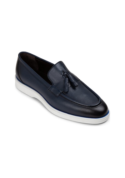Deery Hakiki Deri Mavi Erkek Loafer Ayakkabı - 01958mmvıc01 Mavi