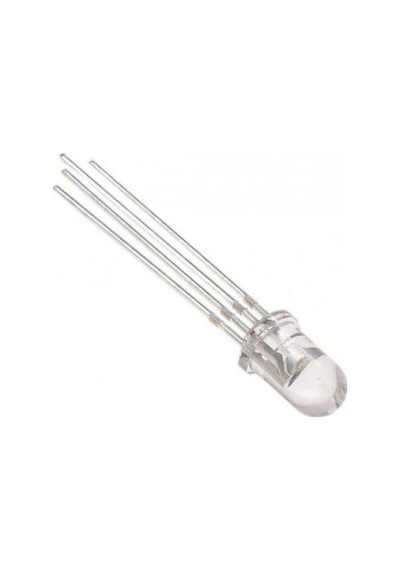10 Adet - Rgb Led 5mm Şeffaf Katot Ortak Eksi 4 Bacaklı Katod Arduino Raspberry Rodevino