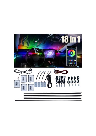 Ambiyans Rgb 64 Renk Aydınlatma Set 12v / Laam435