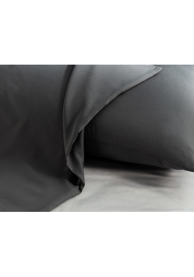 Madame Coco Ciel Saten 2'li Yastık Kılıfı Yask-00000150 X 70 Cm-koyu Gri