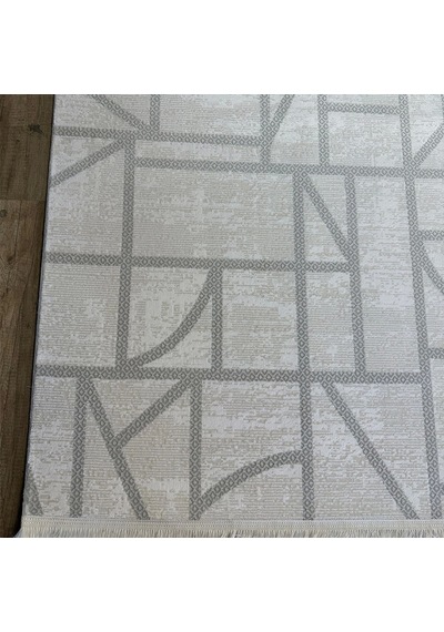 Hoom Rugs Grandy 5212 Krem Kaymaz Pamuk Taban Modern Halı Krem