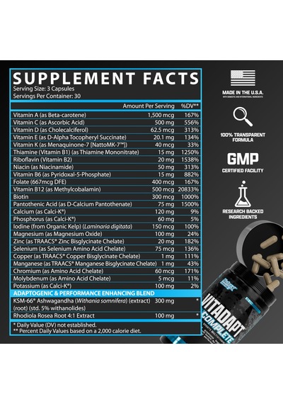 Nutrex Vitadapt 24 Multivitamin For Men 90 Caps